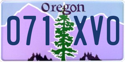 OR license plate 071XVO