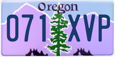 OR license plate 071XVP