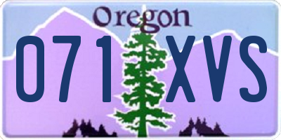 OR license plate 071XVS
