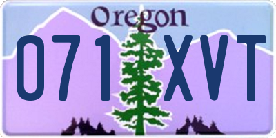 OR license plate 071XVT