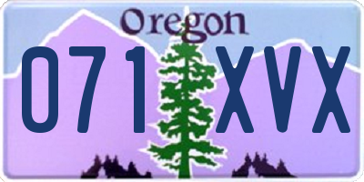 OR license plate 071XVX