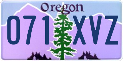OR license plate 071XVZ