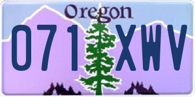OR license plate 071XWV