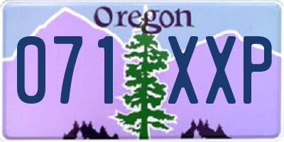 OR license plate 071XXP