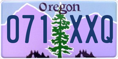 OR license plate 071XXQ