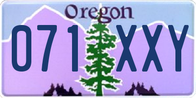 OR license plate 071XXY