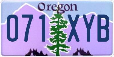 OR license plate 071XYB