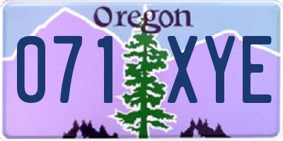 OR license plate 071XYE