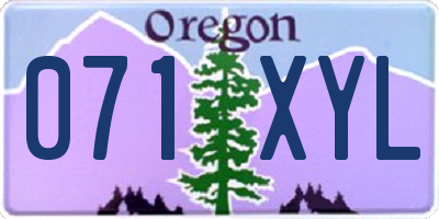 OR license plate 071XYL