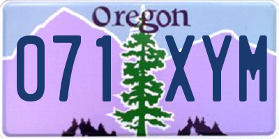 OR license plate 071XYM