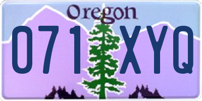 OR license plate 071XYQ