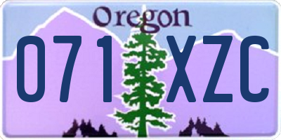 OR license plate 071XZC
