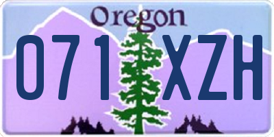 OR license plate 071XZH