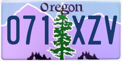 OR license plate 071XZV