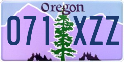 OR license plate 071XZZ