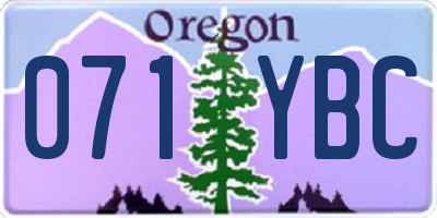 OR license plate 071YBC