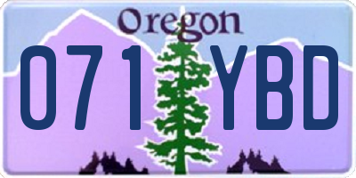OR license plate 071YBD
