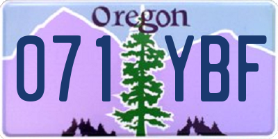 OR license plate 071YBF