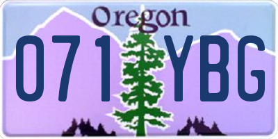 OR license plate 071YBG
