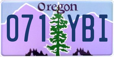 OR license plate 071YBI