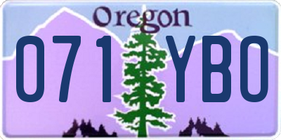 OR license plate 071YBO