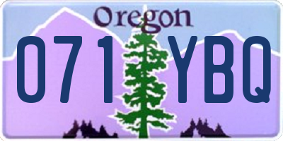 OR license plate 071YBQ