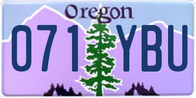 OR license plate 071YBU