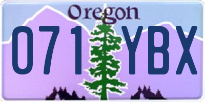 OR license plate 071YBX
