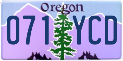 OR license plate 071YCD
