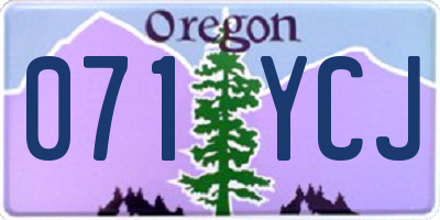 OR license plate 071YCJ