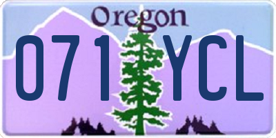 OR license plate 071YCL