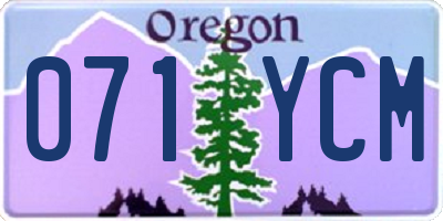 OR license plate 071YCM