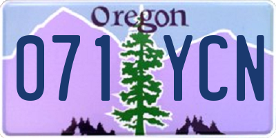 OR license plate 071YCN