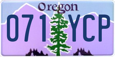 OR license plate 071YCP