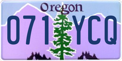 OR license plate 071YCQ