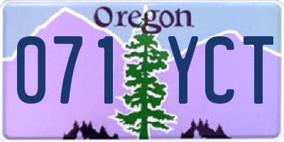 OR license plate 071YCT