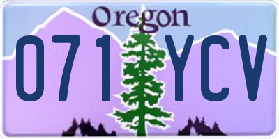 OR license plate 071YCV