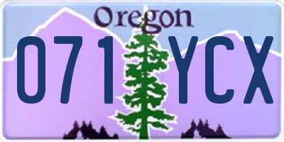OR license plate 071YCX