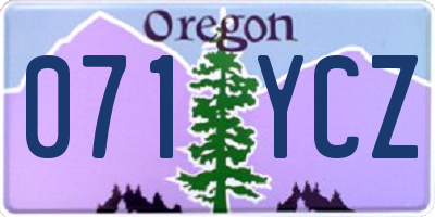 OR license plate 071YCZ
