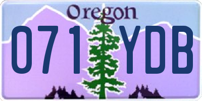 OR license plate 071YDB