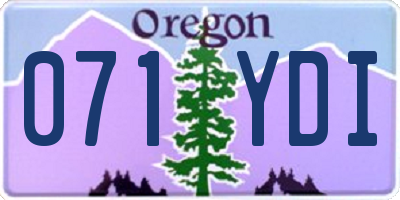 OR license plate 071YDI