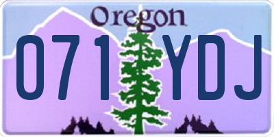 OR license plate 071YDJ