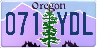 OR license plate 071YDL