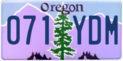 OR license plate 071YDM