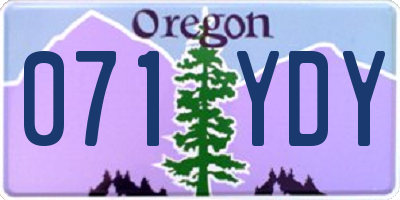 OR license plate 071YDY