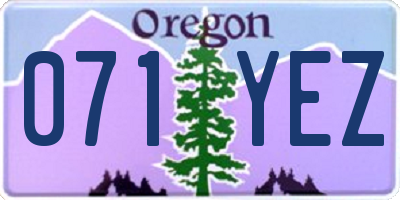 OR license plate 071YEZ