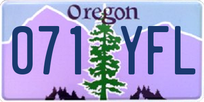 OR license plate 071YFL