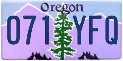 OR license plate 071YFQ