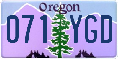 OR license plate 071YGD