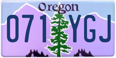OR license plate 071YGJ